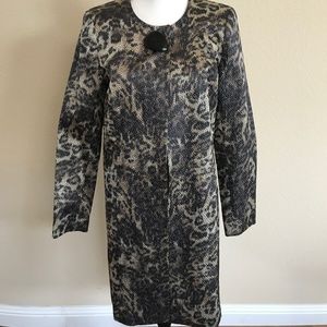 Dana Buchman Animal Print 3/4 Length Blazer/Coat